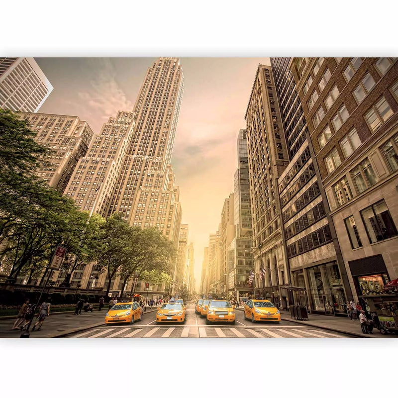 Fototapeet - New York koos jalakäijate ja taksodega - 61531 G-ART