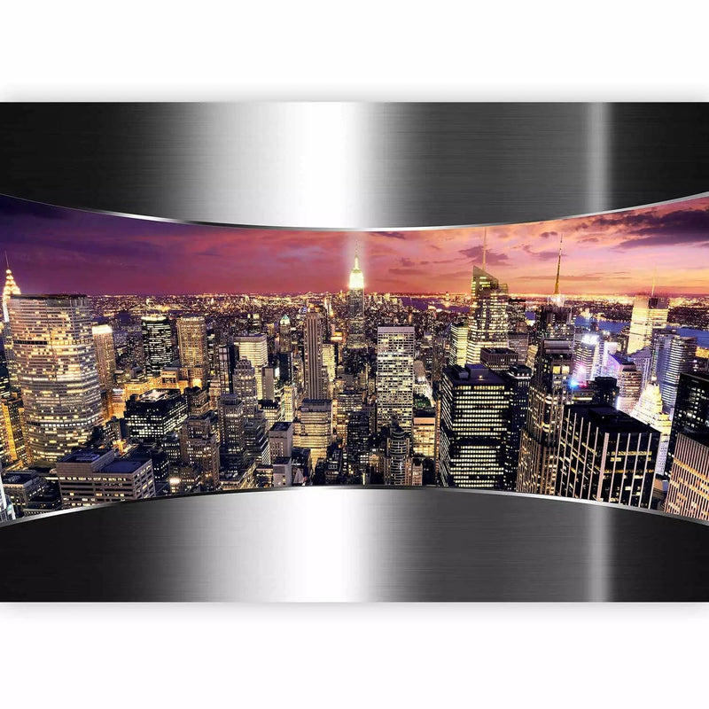 Wall Murals - New York architecture - skyline of skyscrapers at sunset G-ART