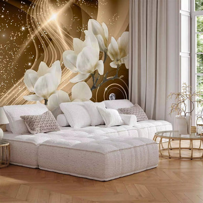 Wall Murals - Orchids on gold glitter background - 62330 - better price on G-ART