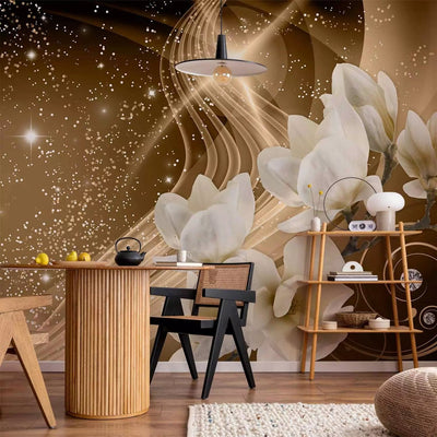 Wall Murals - Orchids on gold glitter background - 62330 - better price on G-ART