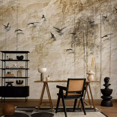 Wall Murals with birds - Paper world, 64113 G-ART