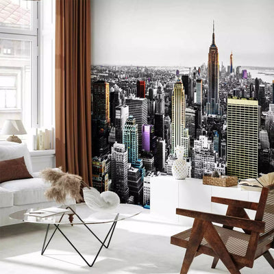 Wall Murals With ñujork skyscrapers in gray shades, 61651g-art