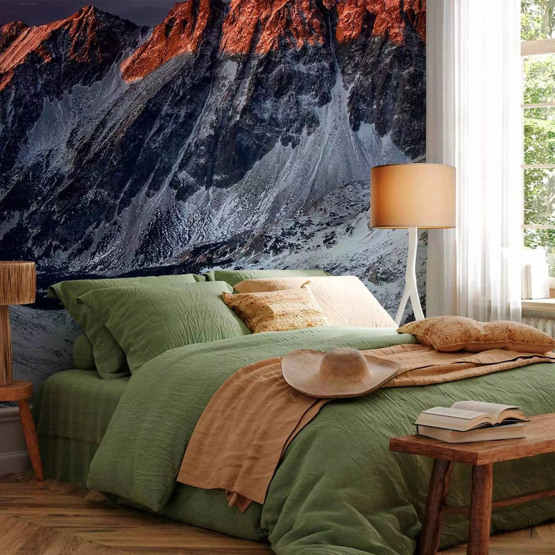 Wall Murals -Winter mountain landscape - sunrise over the mountains, 59974 G-ART