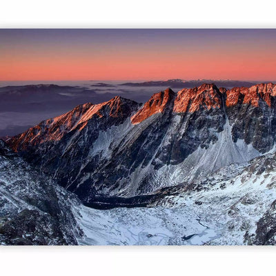 Wall Murals -Winter mountain landscape - sunrise over the mountains, 59974 G-ART