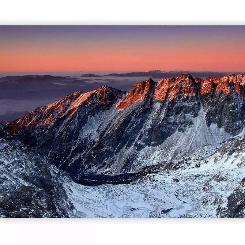 Wall Murals -Winter mountain landscape - sunrise over the mountains, 59974 G-ART