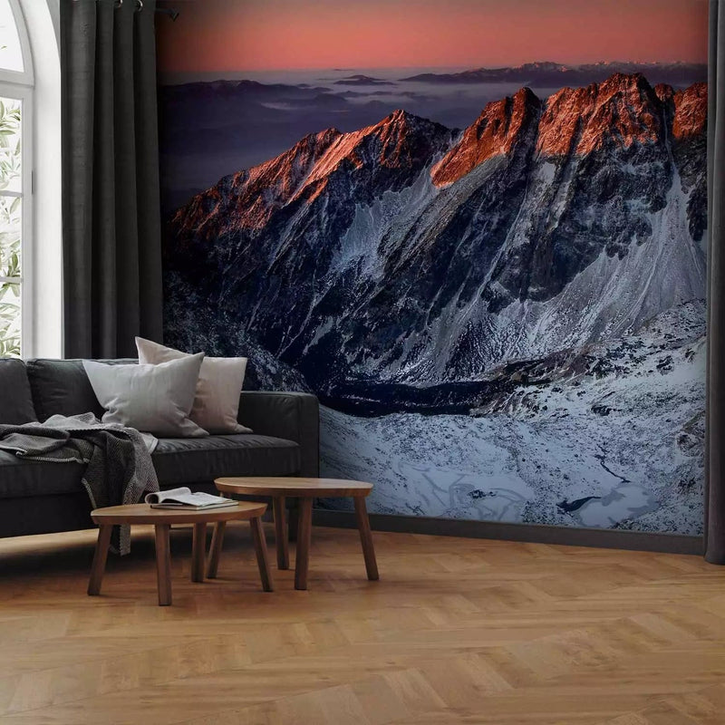 Wall Murals -Winter mountain landscape - sunrise over the mountains, 59974 G-ART