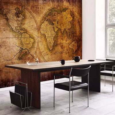 Wall Murals for bedroom in brown - Ancient world map, 61815 G-ART