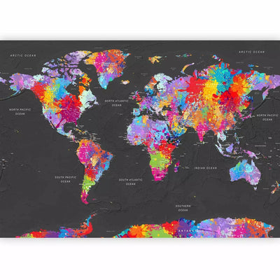 Wall Murals - World map with names in English, 95016 G-ART