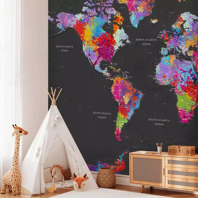 Wall Murals - World map with names in English, 95016 G-ART