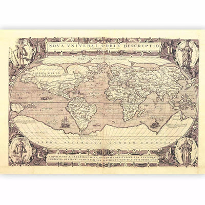 Wall Murals - World map in retro style in Latin - 93964 G-ART