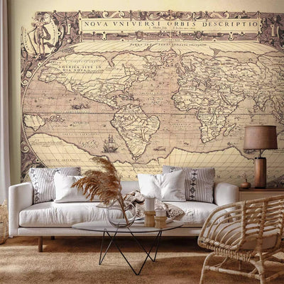 Wall Murals - World map in retro style in Latin - 93964 G-ART