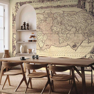 Wall Murals - World map in retro style in Latin - 93964 G-ART