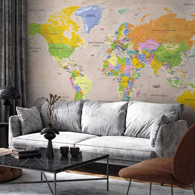 Wall Murals - World map in vintage style - buy online G-ART