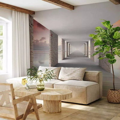 3D Wall Murals with the corridor - a walk in the sky, 64470 g -art