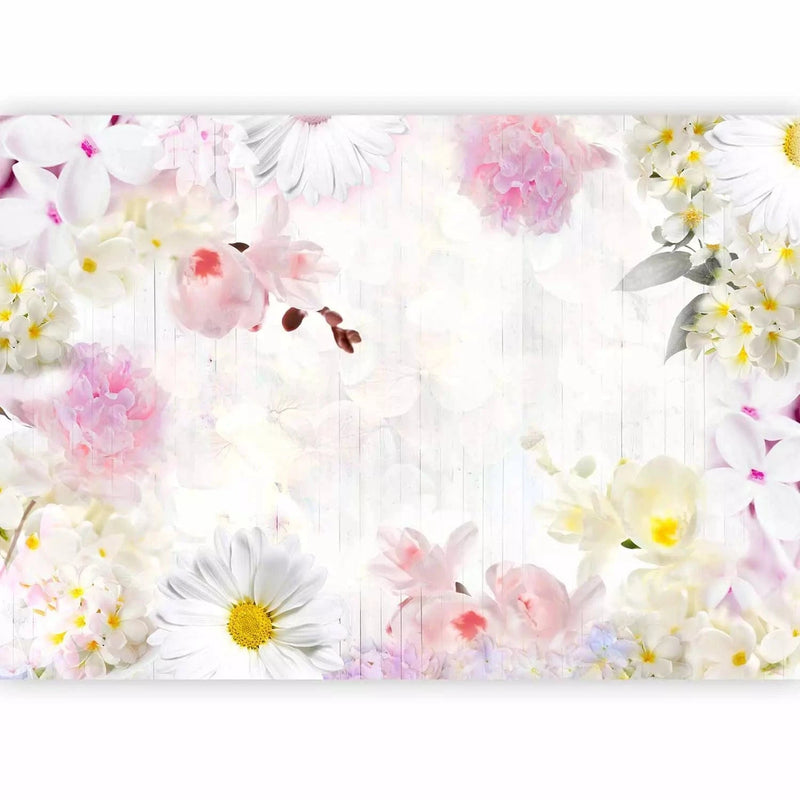 Wall Murals with spring flowers in pastel colors - good price and quality G-ART