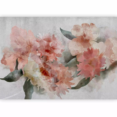 Wall Murals - Watercolour painting of a flowering garden - pink peonies G-ART