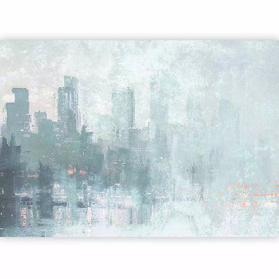 Wall Murals - abstract cityscape hidden in thick fog G-ART