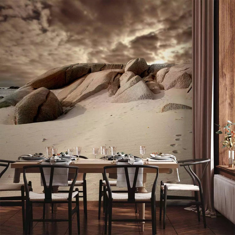 Wall Murals - Beach in sepia tones - 60284 - choose size G-ART