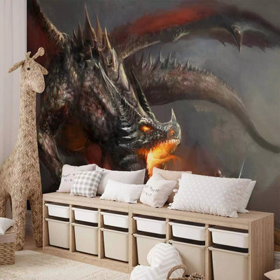 Wall Murals for a youth room in fantasy style - Dragon fire, 59719G-ART