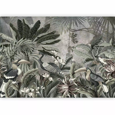 Tropical motifs, Wall Murals with jungle and exotic birds, 138588 G-ART