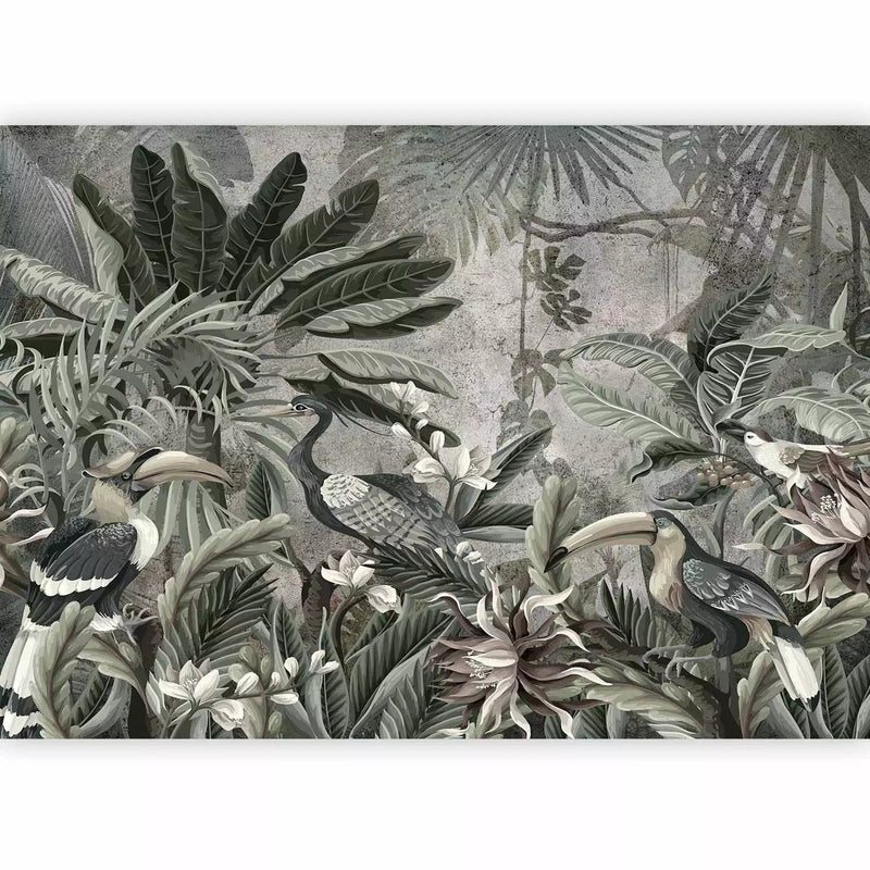 Tropical motifs, Wall Murals with jungle and exotic birds, 138588 G-ART