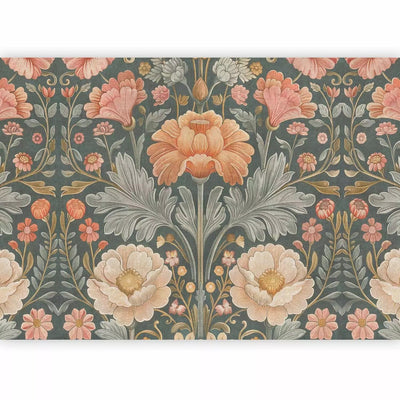 Wall Murals - Retro flowers - soft flowers and leaves in vintage style, 160785 G-ART