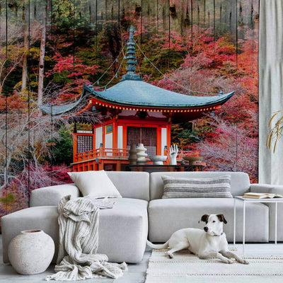 Fototapetai Japoniško stiliaus - Autumn Japan, 94953, raudonų tonų G-ART