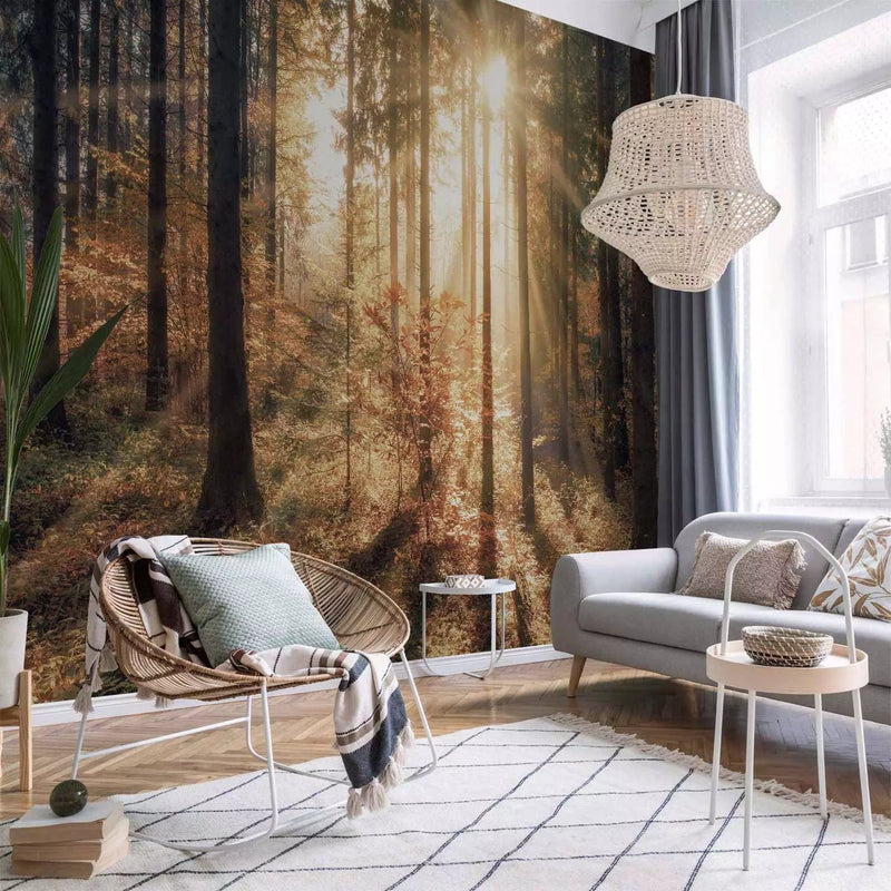 Wall Murals with autumn landscape - Autumn forest, 92897 - easy to glue G-ART