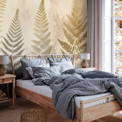 Wall Murals - fern leaves in soft, muted tones, 161118 G-ART