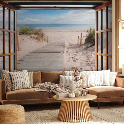 Nature Wall Murals with a view from the window - Beach outside the window - 60153G-ART