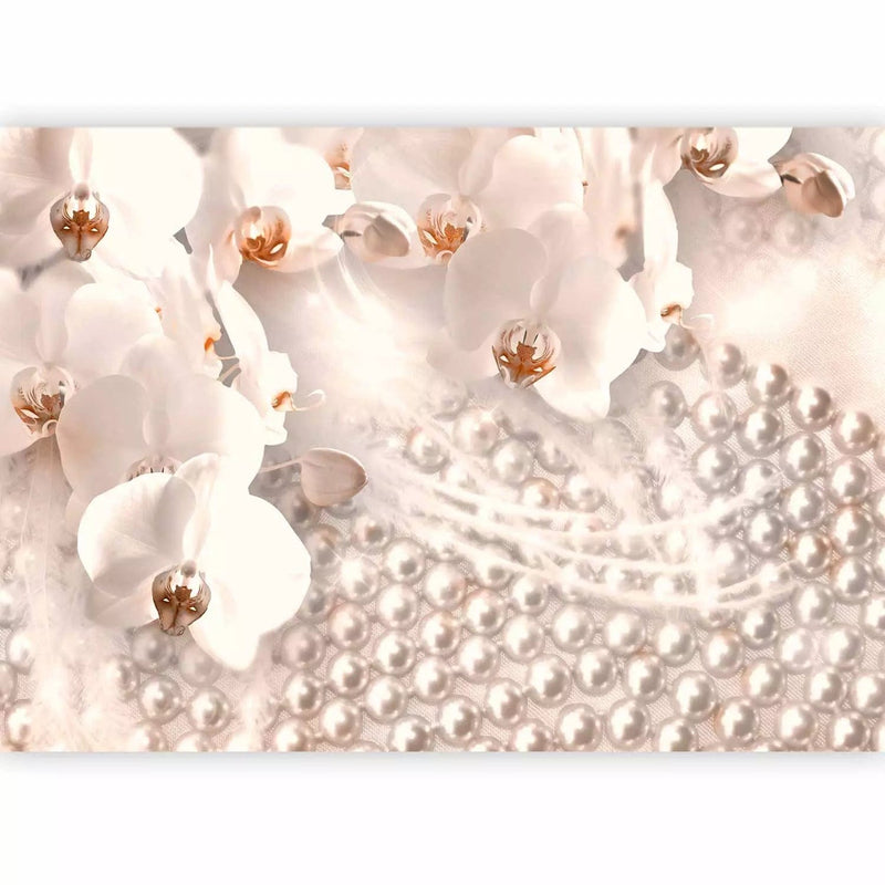 Wall Murals - glamor composition with pearls and orchids, 65622G-ART