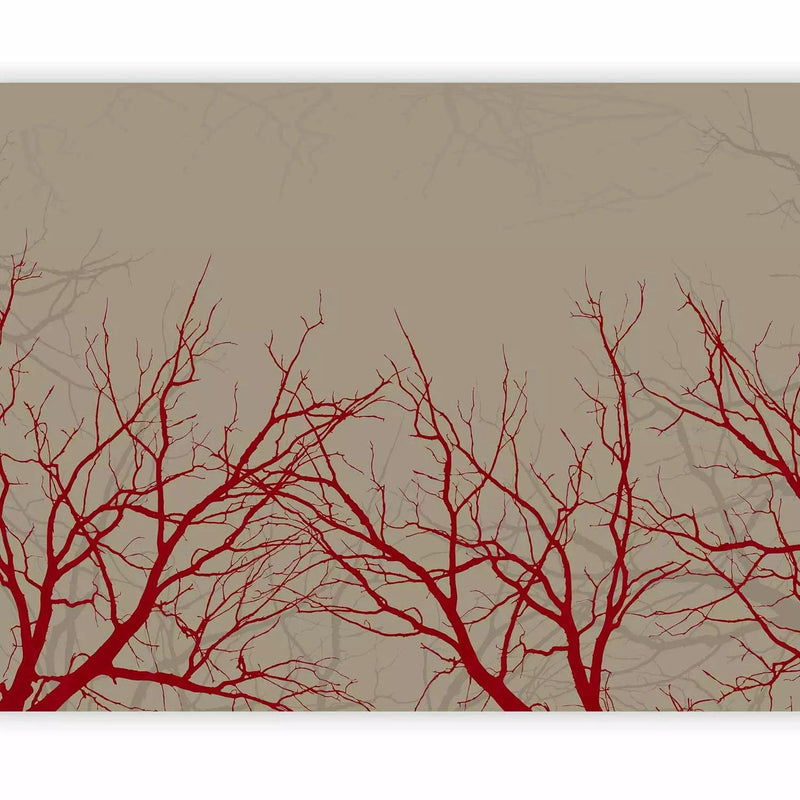 Wall Murals with bright tree branches on a pale background - 60432 G-ART