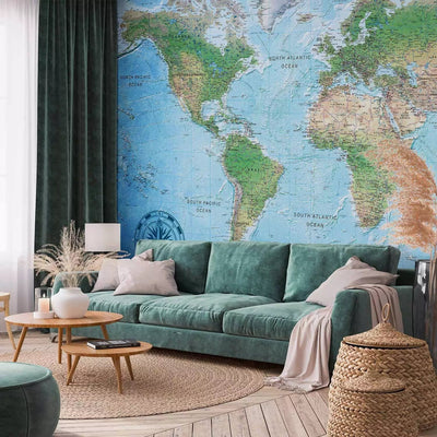 Wall Murals for children's room - Traditional world map, 95019G-ART