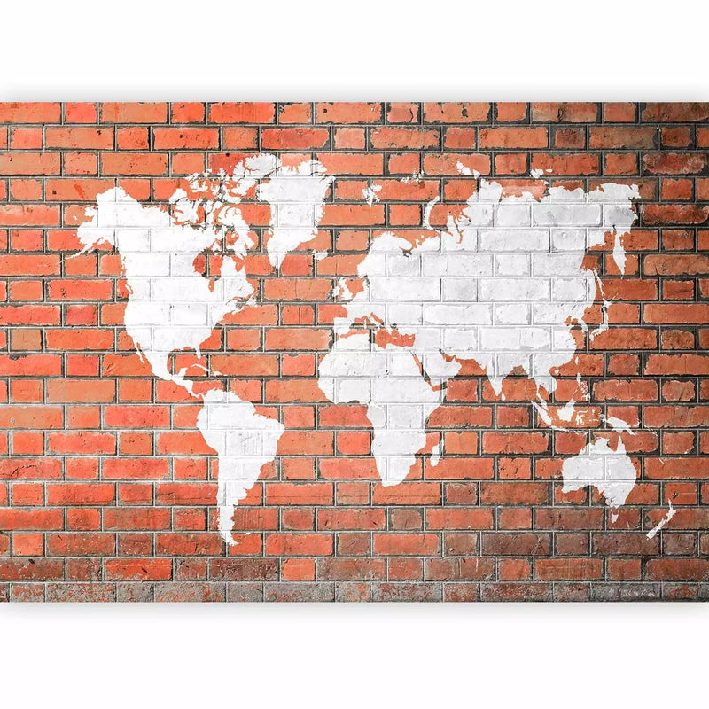 Wall Murals - industrial style card on brick background G-ART