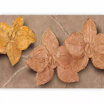 Wall Murals - Artistic orchid brown bouquet in interior G-ART