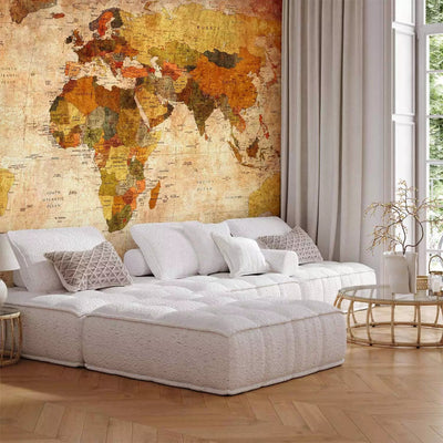 Wall Murals Old world map in beige, vintage - 106586 G-ART