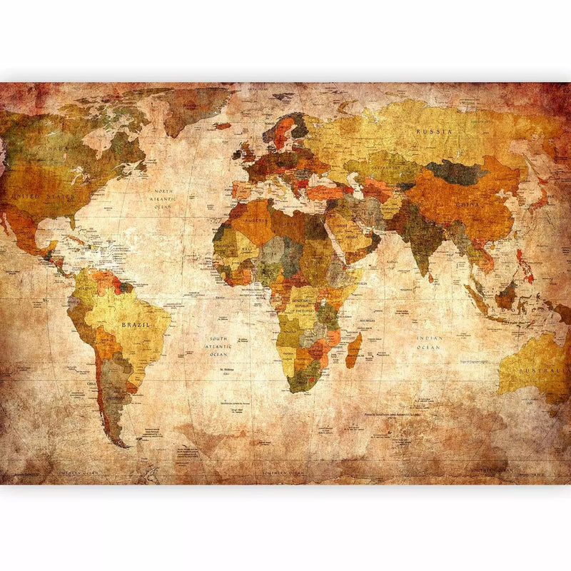 Wall Murals Old world map in beige, vintage - 106586 G-ART