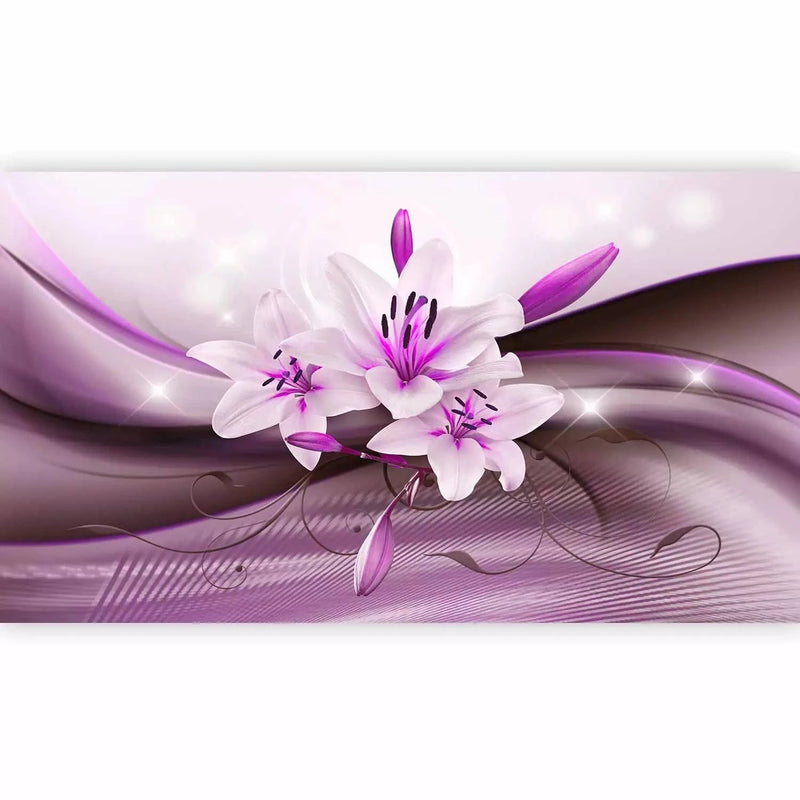 Wall Murals with a beautiful flower arrangement in intense purple shades G-ART