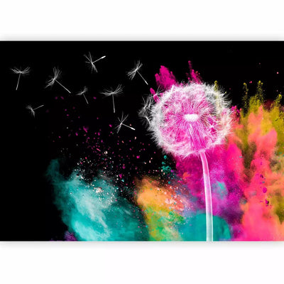 Wall Murals - Dandelions on a black background with multiple drastic, 90204g-art