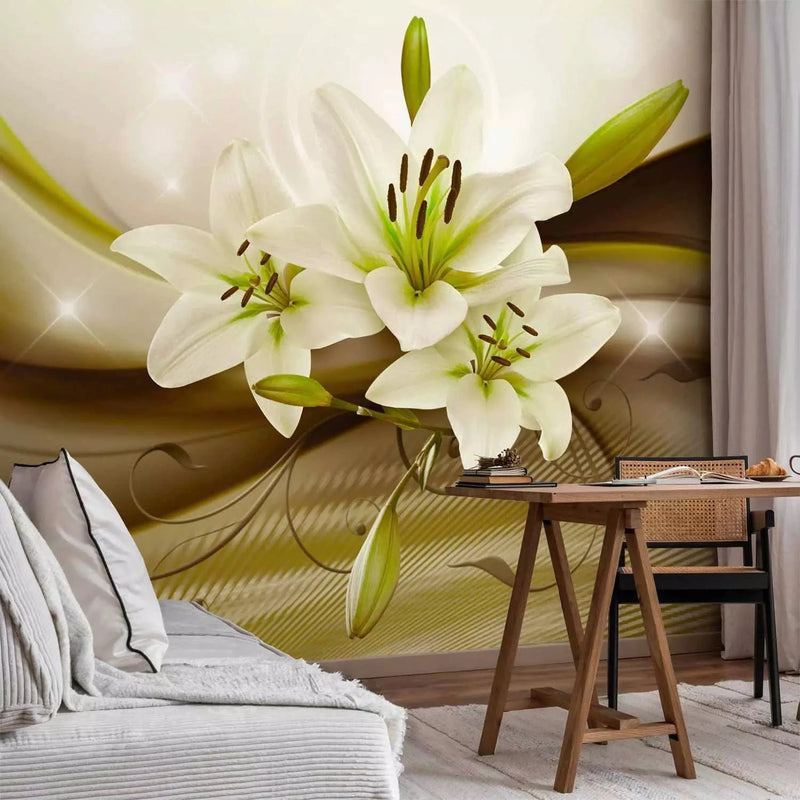 Wall Murals with lilies in green tones, 63923 - choose good ones Wall Murals G-ART