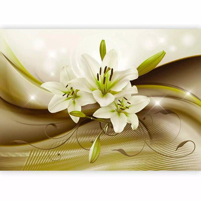 Wall Murals with lilies in green tones, 63923 - choose good ones Wall Murals G-ART