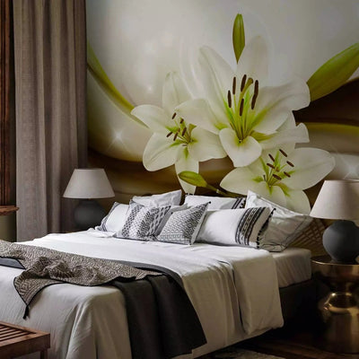 Wall Murals with lilies in green tones, 63923 - choose good ones Wall Murals G-ART