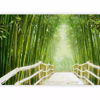 Wall Murals - fantasy of a Chinese bridge between green bamboos, 59777G-ART