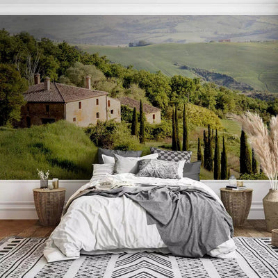 Wall Murals - Under the Tuscan sun, with trees in Italy with houseб 97316 G-ART