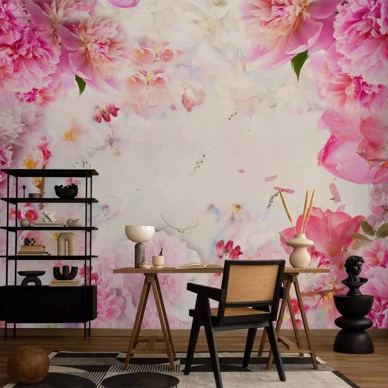 Wall Murals - Bouquet with peonies in pink shades in your bedroom, 60108 G-art