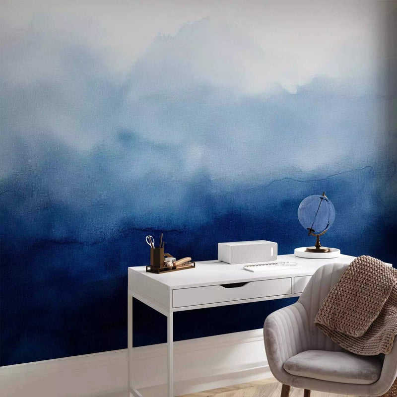 Abstract Wall Murals - Blue silence - made and sold by G-ART