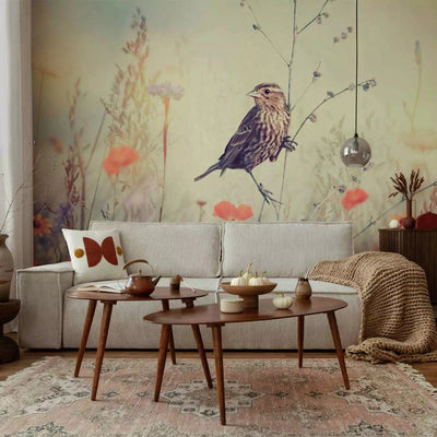 Wall Murals with a bird - a small bird, 123402