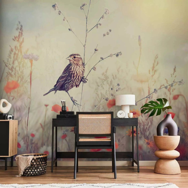 Wall Murals with a bird - a small bird, 123402