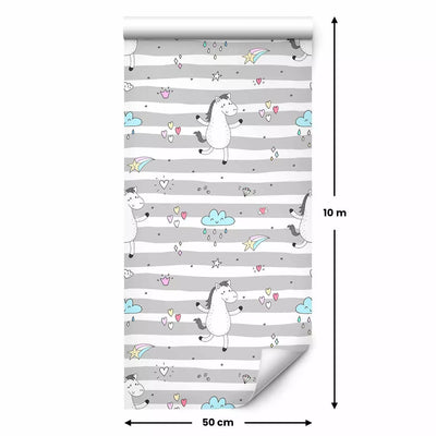 Tapetti hevosilla, lastenhuoneeseen - Tanssivat hevoset, 135083, (0,5x10m)