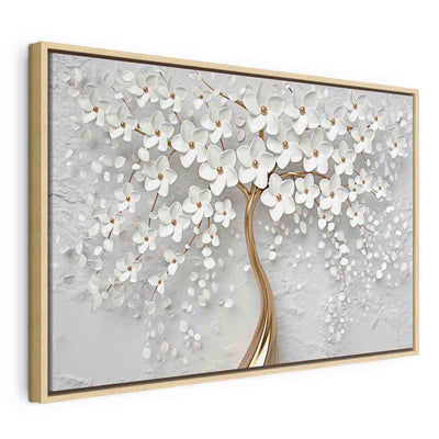Glezna koka rāmī - Stilizēts koks ar ziediem G ART